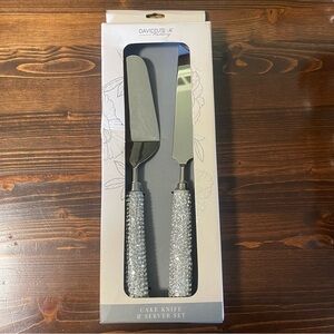 David Tutera Cake Knife and Server Set - Rhinestone